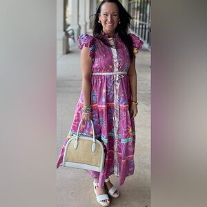 Marie by Victoria Dunn Purple and Pink Maxi Astrology Dress